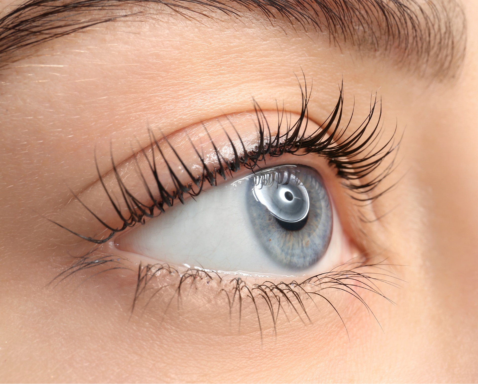 One eye lash lift after